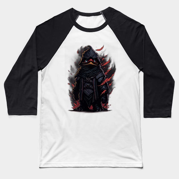 Evil Ninja Duck 004 Baseball T-Shirt by Kulturmagazine